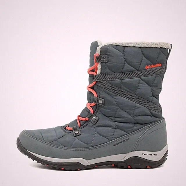 Columbia Damen YL5330-053 Stiefel Grau Nylon Omni-Grip Winterstiefel EU 39