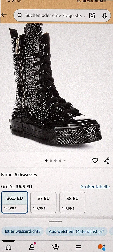 Converse All Star Croc Leder Damen Stiefeletten Chucks