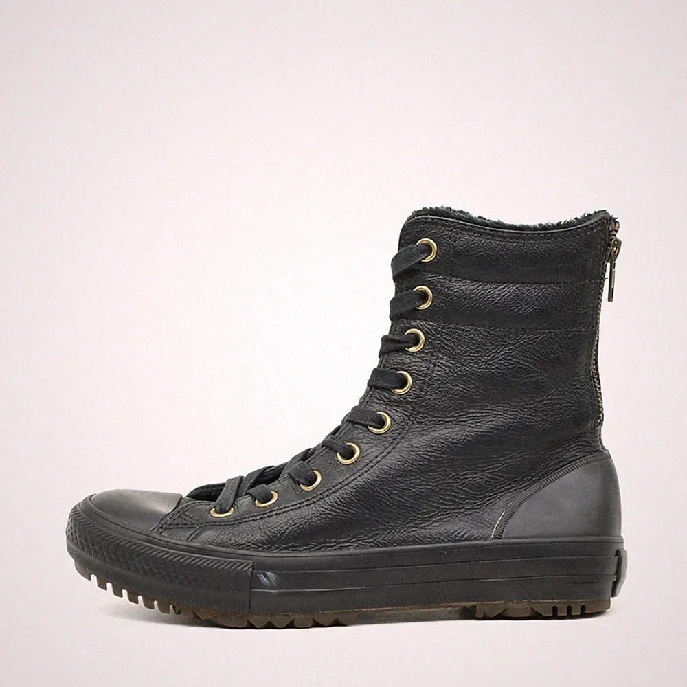 Converse Damen 552387C Stiefel Schwarz Leder Hoch Star High-Top-Stiefel EU 39