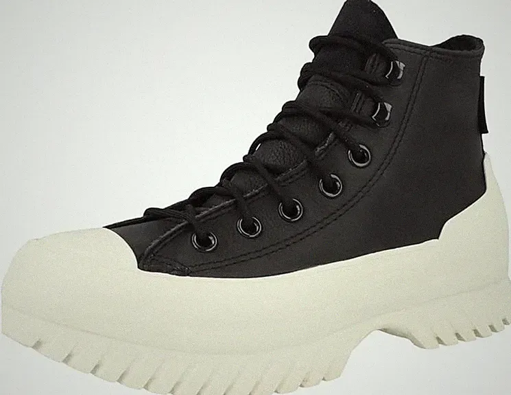 Converse Lift Winter 2.0 Damen 37.5 Plateau Schwarz Leder Stiefel Top