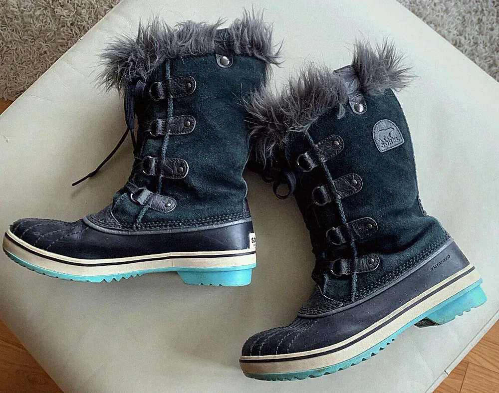 Coole SOREL LEDER Winter BOOTS Stiefel Schuhe grau Gr. 37 - noch TOP!