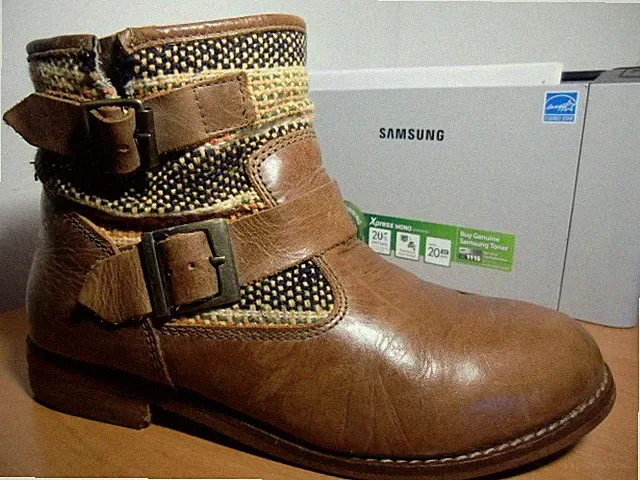 COOLWAY Stiefeletten Gr. 38 /24 cm) Cognac. Leder