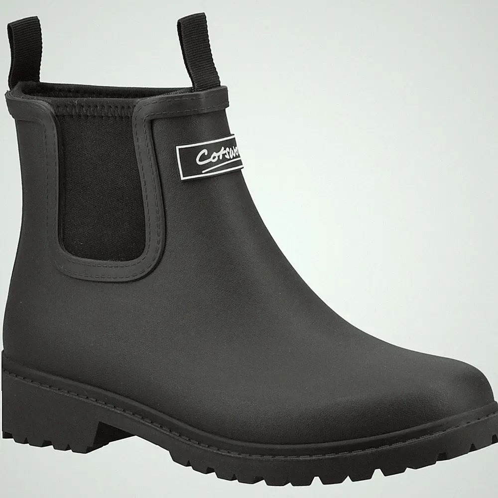 Cotswold Barton TPR+Neopren Damen Gummistiefel in Schwarz