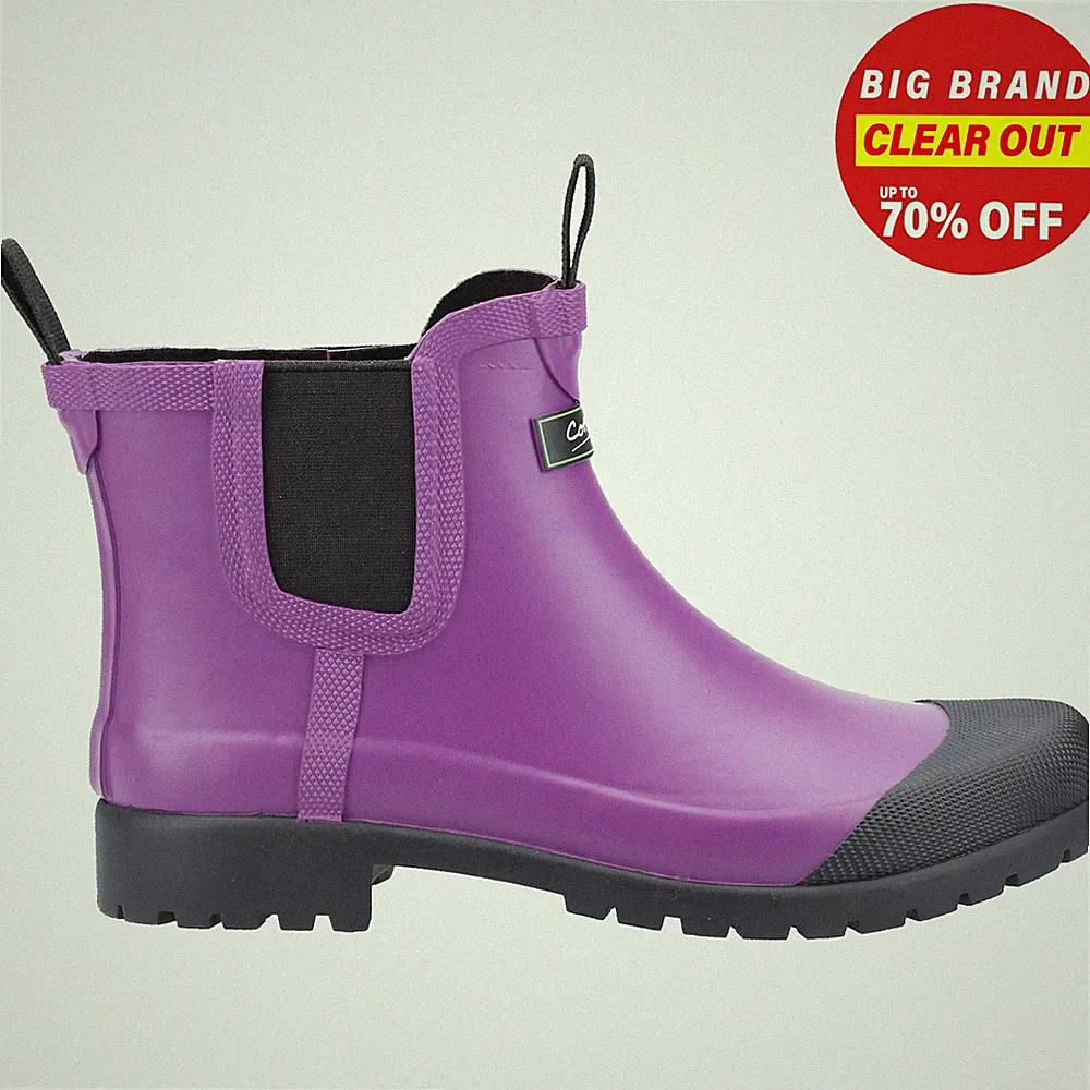 Cotswold Blenheim Damen Wasserdichte Knöchelhoch Gummistiefel Lila