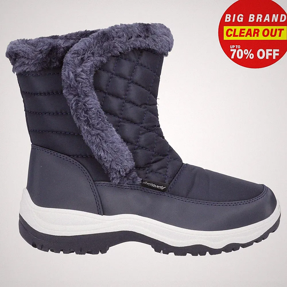 Cotswold Butterrow Damen Winter Schneestiefel Gummistiefel Marineblau