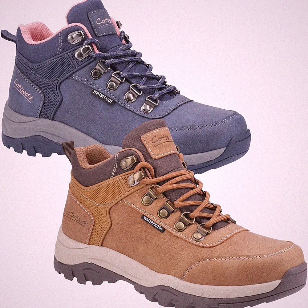 Cotswold Damen Overbury wasserdichte Wanderschuhe gepolsterte Sohle schnelle Schnürung