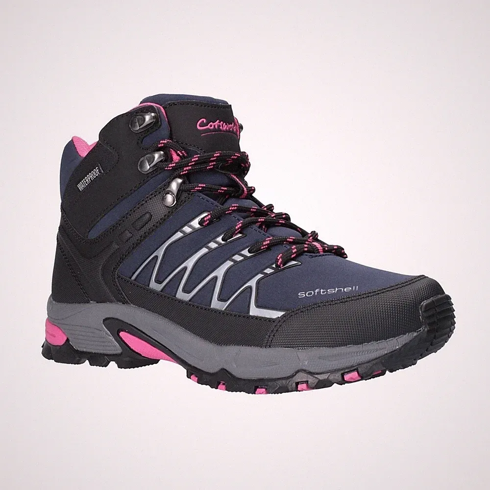 Cotswold Damen Wandern Stiefel - Abbeydale Mittelhoch IN Marine Blau/Schwarz/