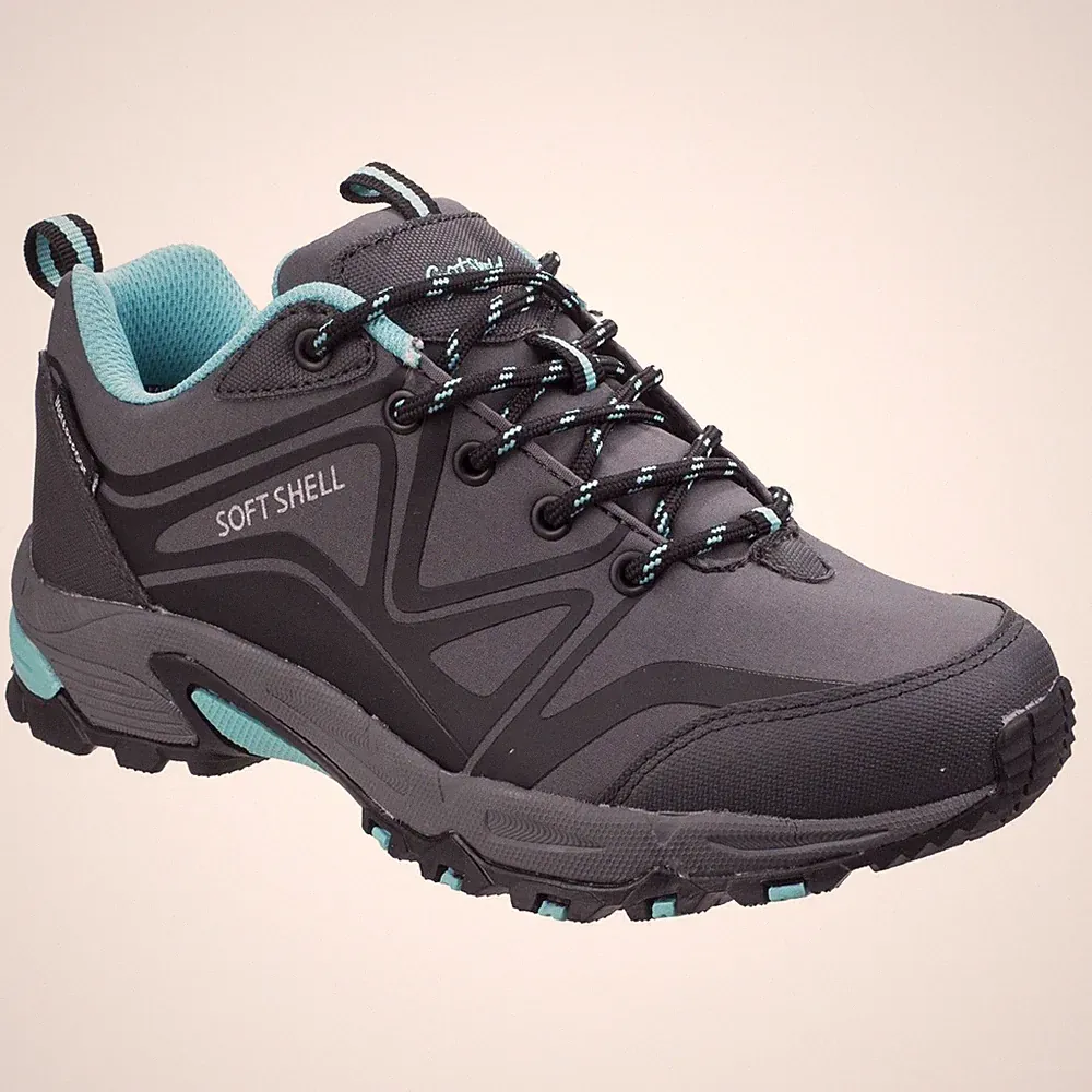 Cotswold Damen Wandern Stiefel - Abbeydale Niedrig IN Grau/Schwarz / Aqua, 3-8