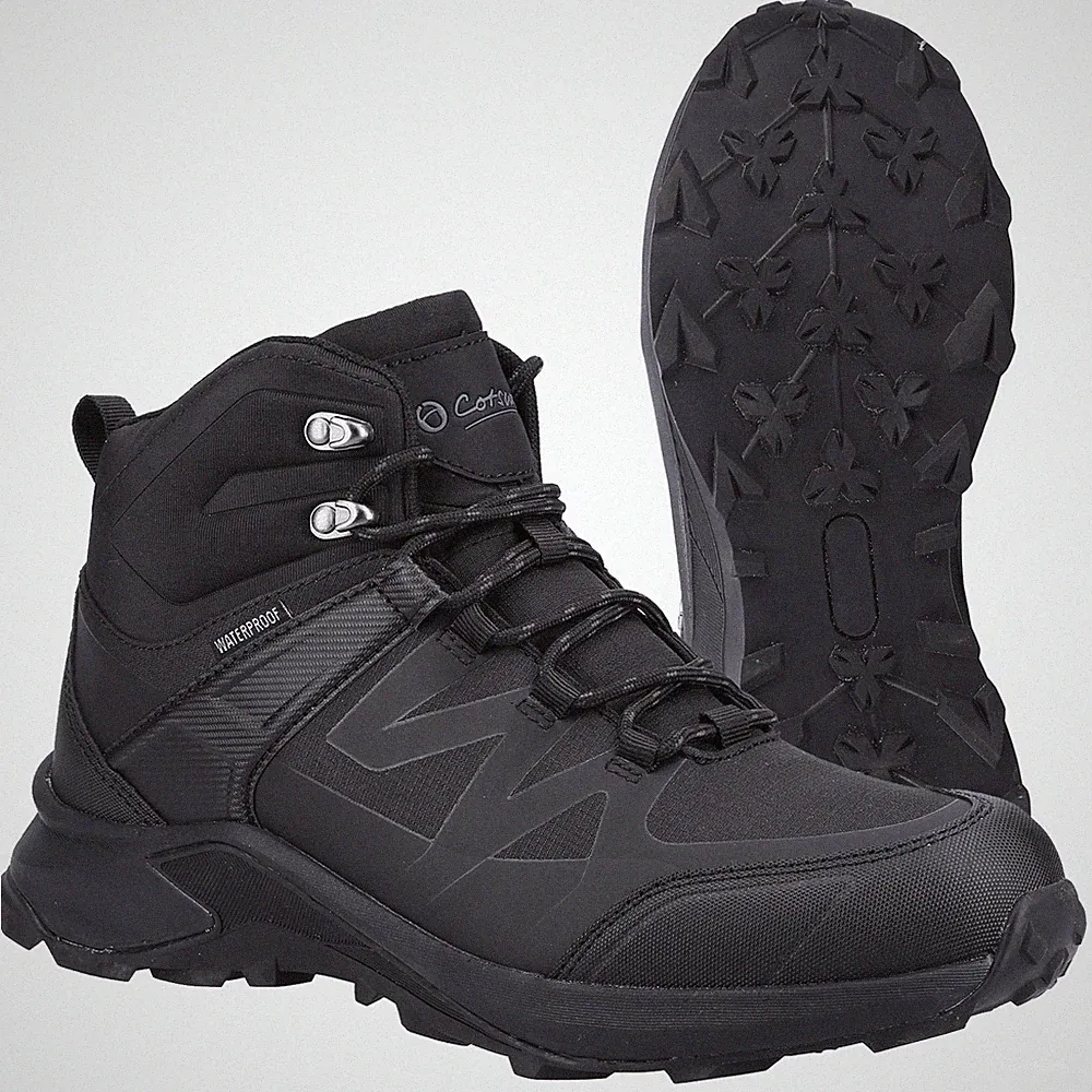 Cotswold Herren Horton Wasserdichte Wanderschuhe Mit Memory Foam, Schwarz