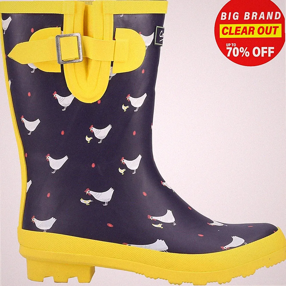 Cotswold Hof Damen Wasserdichte Außen Wandern Mittelhoch Gummistiefel Marineblau