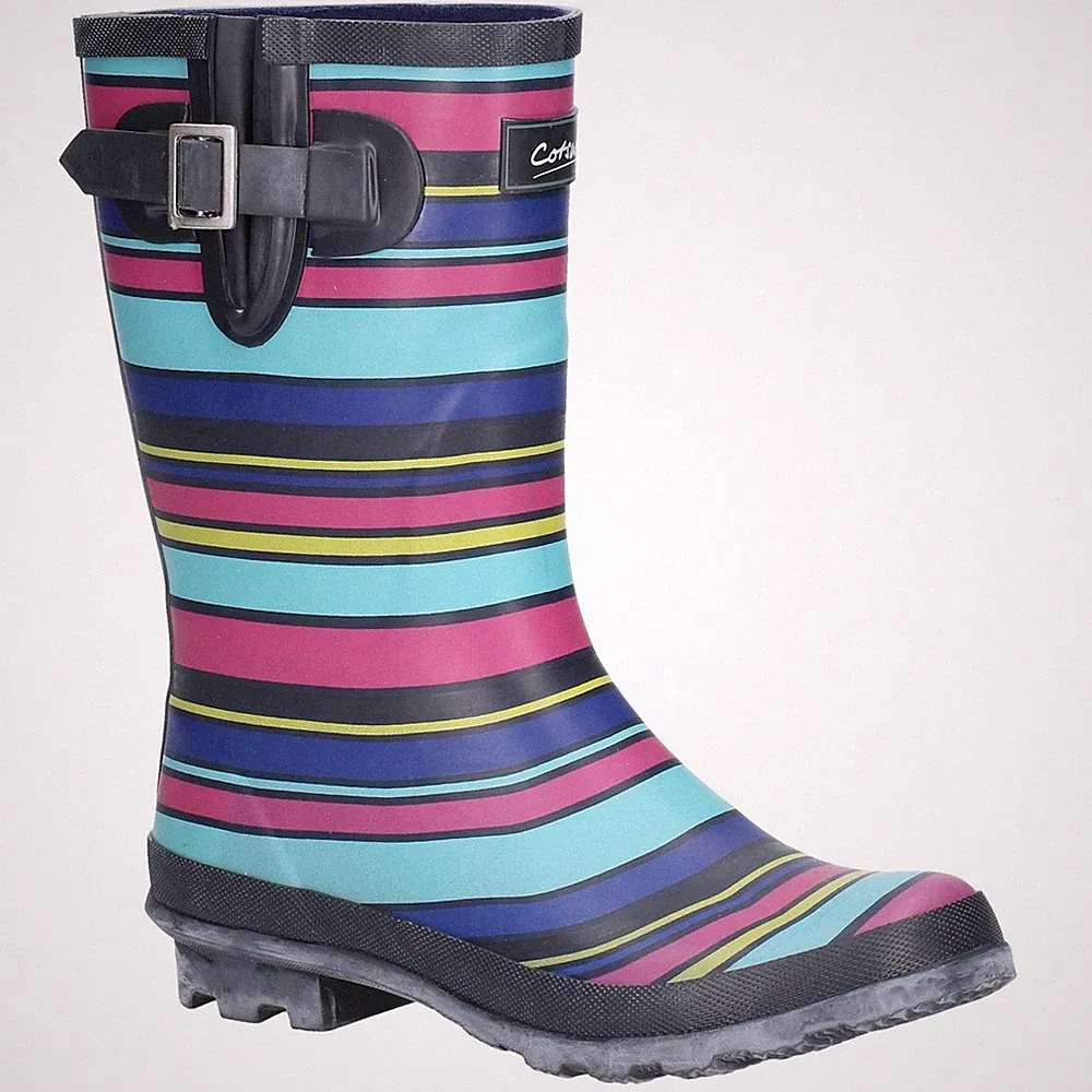 Cotswold Paxford Damen Gummistiefel mit Streifen in mehreren Farben