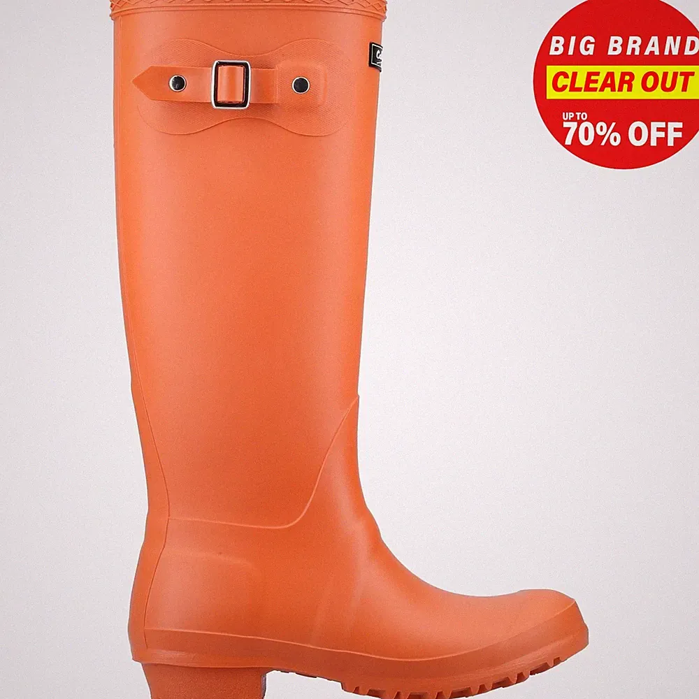 Cotswold Sandringham Damen Wasserdichte Outdoor Wandern Gummistiefel Orange