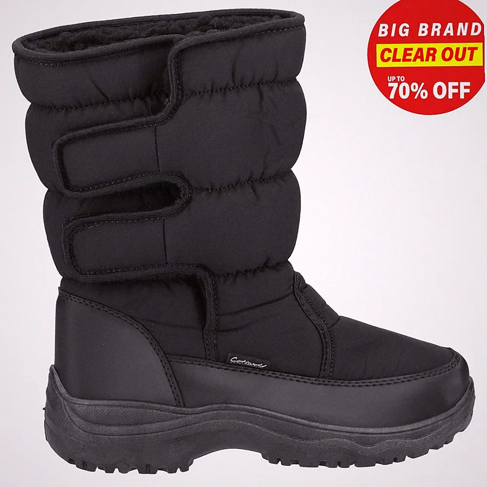 Cotswold Welland Damen Winter Schneestiefel Gummistiefel Schwarz