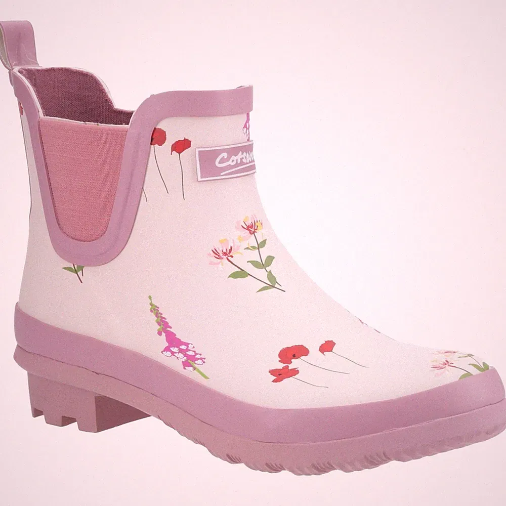 Cotswold Wildflower Ankle Damen Gummistiefel In Pink