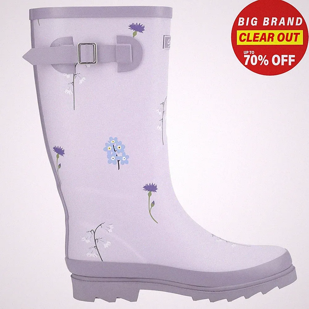 Cotswold Wildflower Damen Wasserdichte Hoch Gummistiefel Lila
