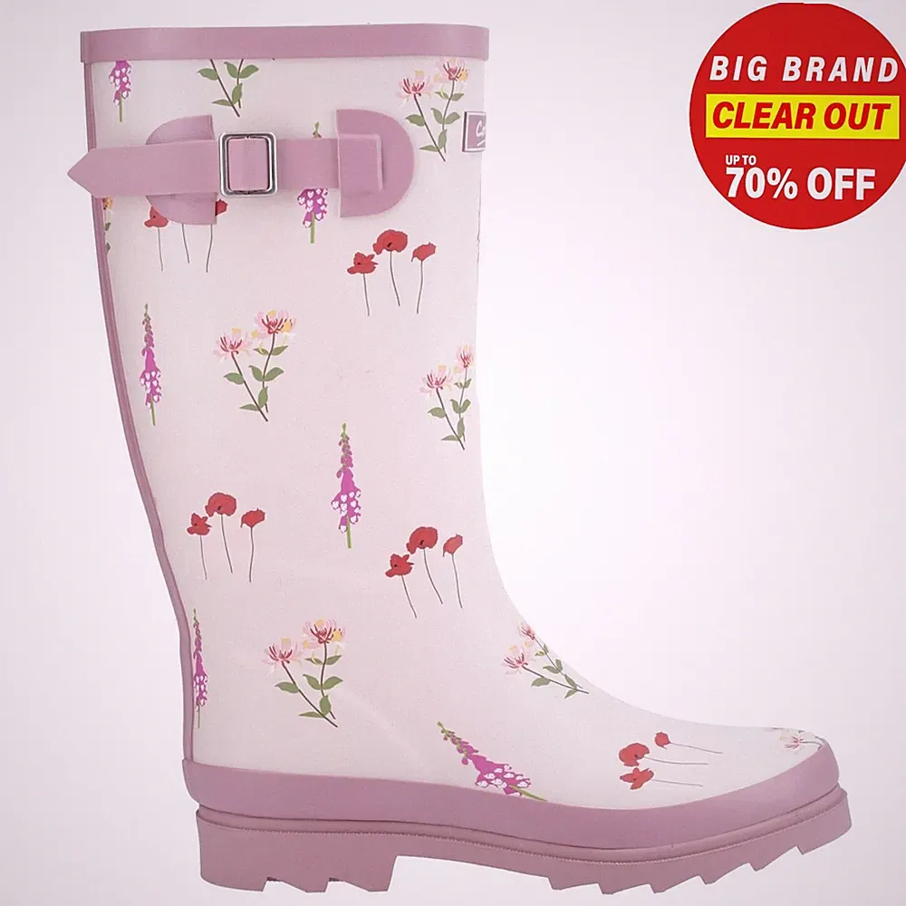 Cotswold Wildflower Damen Wasserdichte Hoch Gummistiefel Pink