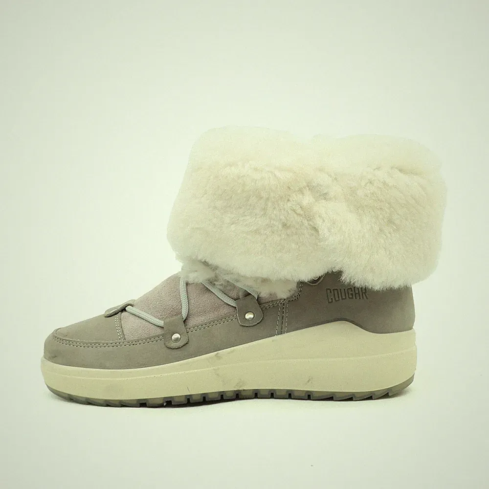 COUGAR Damen Tacoma Stiefel Grau Beige Leder Wasserfest Winterstiefel EU 42