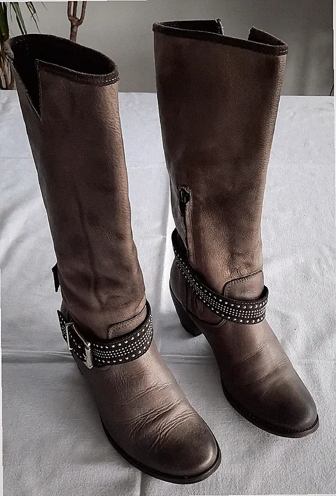 Grau Cowboystiefel