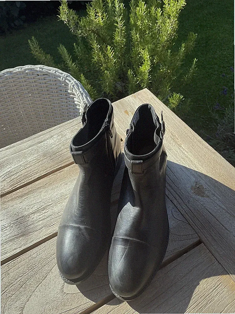 COX 🌸 schöne CHELSEA LederStiefelette Gr 42 ANCLEBOOTS Schwarz SEHR GUT!