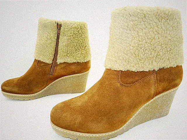 Cream Terese Wedge Boots Stiefel Keil Stiefeletten Winterboots Damen Leder Gr.40