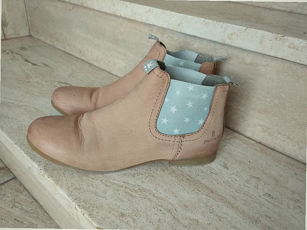Crick IT Crickit Chelsea Boots Stiefeletten nude Sterne Gr. 40