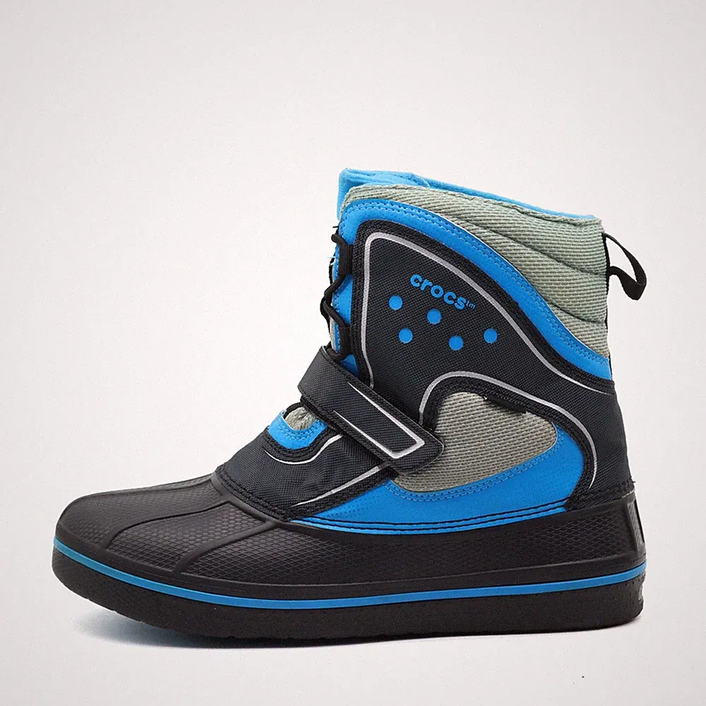 Crocs Damen 15809 Winterstiefel Blau Schwarz Grau Synthetik Boots Stiefel EU 38