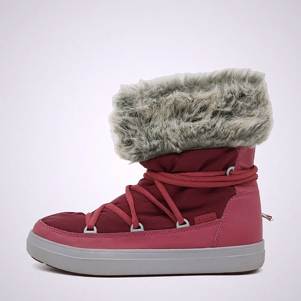 Crocs Damen 203423 Stiefel Rosa/Rot Synthetik Gefüttert, Warm EU 38-39