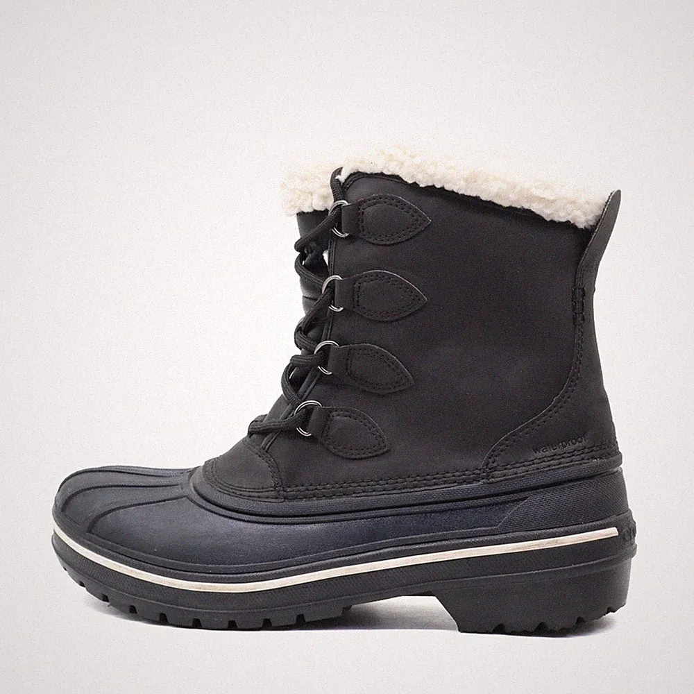 Crocs Damen 203430 Stiefel Schwarz Synthetik gefüttert Winterstiefel EU 39
