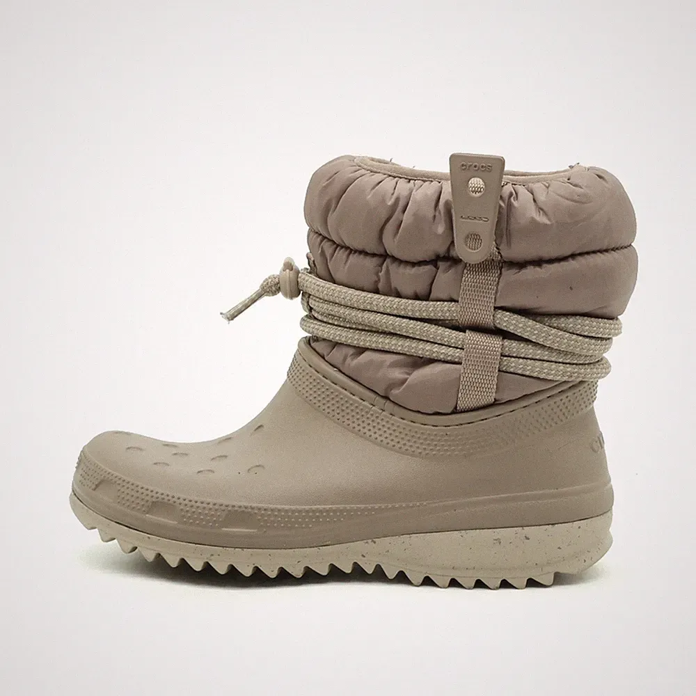 Crocs Damen 207312 Stiefel Taupe Synthetik Mittel Winter Winterstiefel EU 36-37