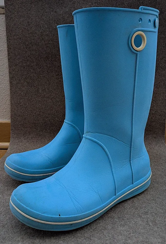 CROCS DAMEN GUMMISTIEFEL CROCBAND JAUNT GR. W9 TÜRKIS