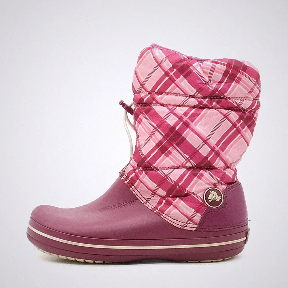 Crocs Damen Winterstiefel Rosa Synthetik Halbstiefel Winterschuhe EU 37-38