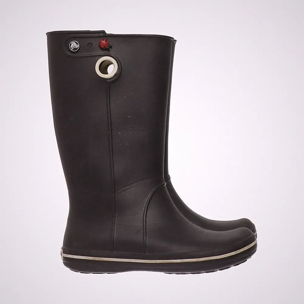 Crocs, Gummistiefel, Größe: 38/39, Schwarz, Polyurethan, Damen #kZL