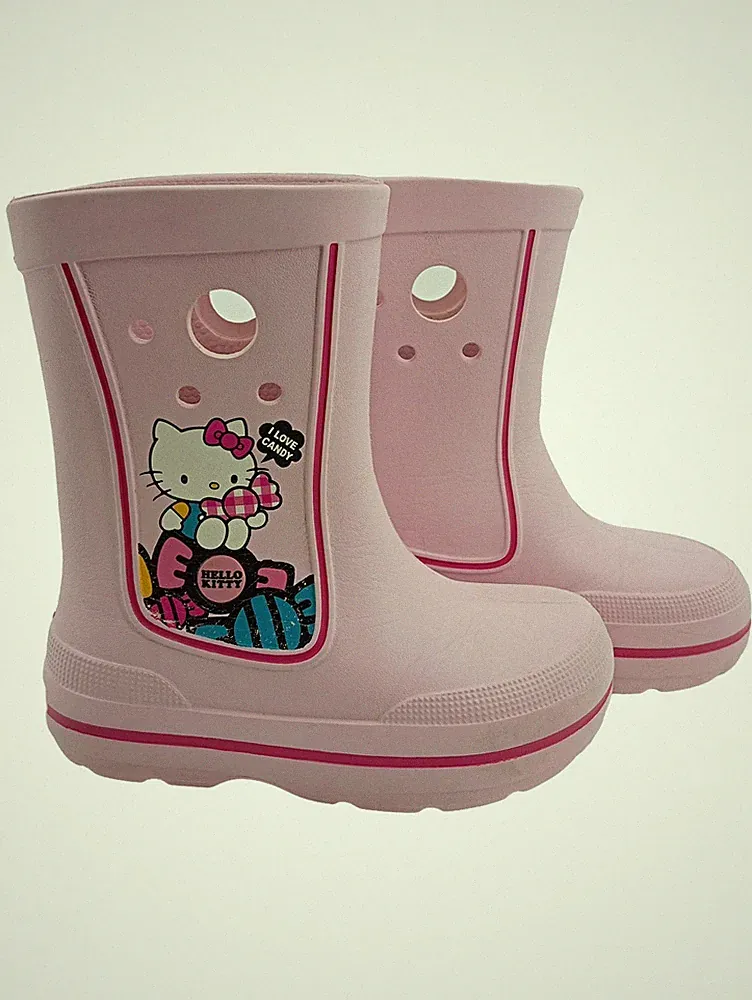Crocs Gummistiefel Hello Kitty Mädchen Rosa Gr. 33 Regenstiefel
