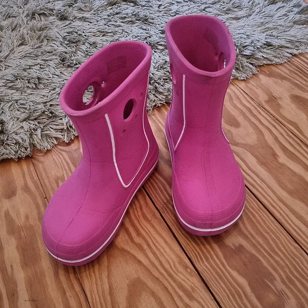 Crocs GUMMISTIEFEL Regenstiefel Gr. C 10/11 Gr. 27/28/29 PINK Top