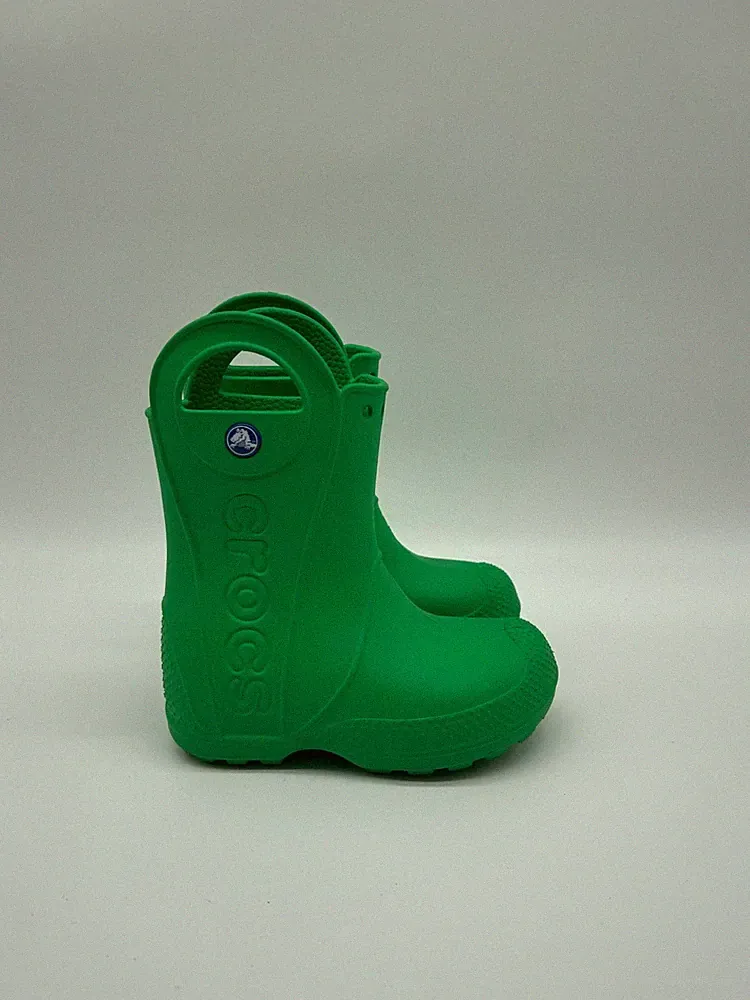 Crocs Handle It Rain Kinder Stiefel Grün EUR 27-28 C10