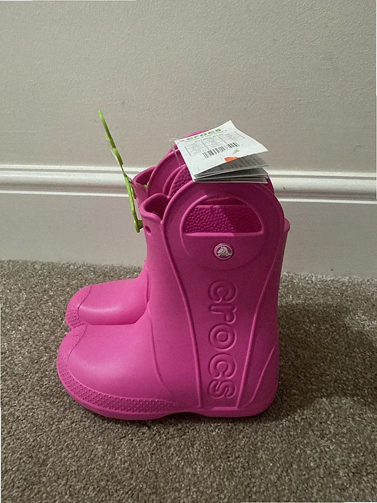 Crocs Kinder Gummistiefel Regenstiefel.UK 12 Neu Mit Etikett. 211052-6TW