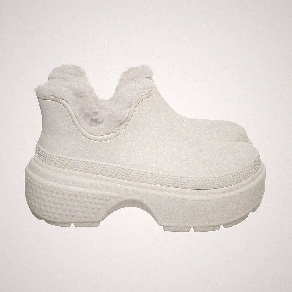 Crocs, Kurze Gummistiefel, Größe: 41/42, model: classic platform lined clog #Av9
