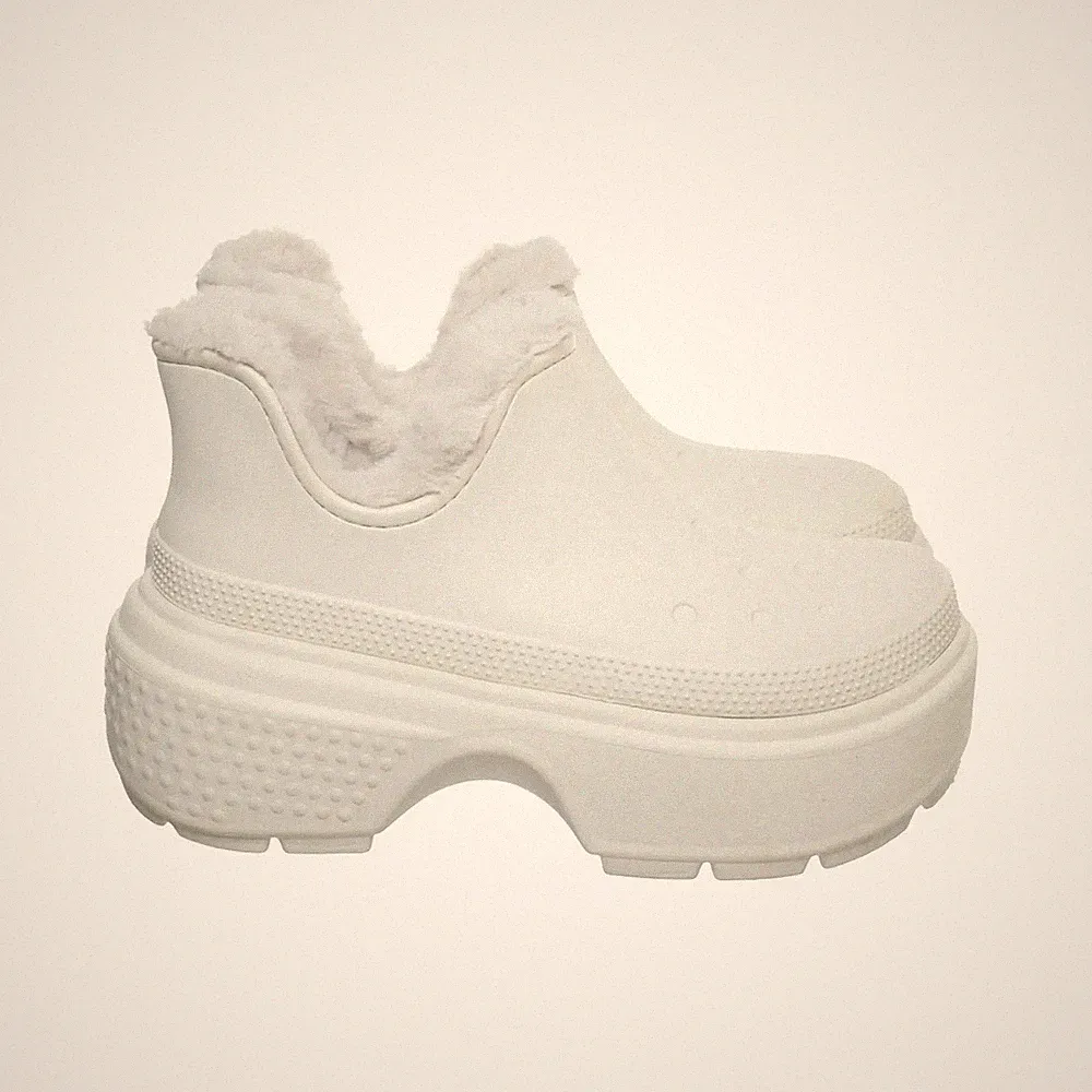 Crocs, Kurze Gummistiefel, Größe: 41/42, model: classic platform lined clog #Av9