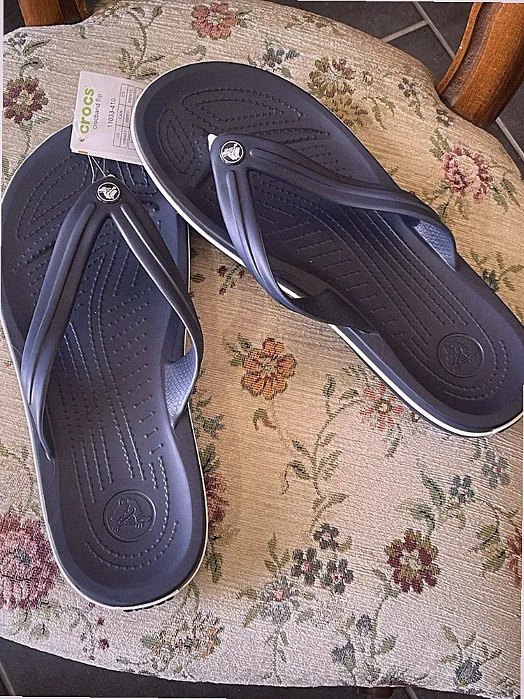 Crocs Zehentrenner Crocband Flip blau Größe 41-42