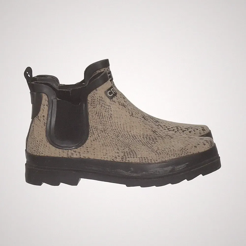 CRW, Kurze Gummistiefel, Größe: 39, Beige/Schwarz/Mehrfarbig, Damen #v8G