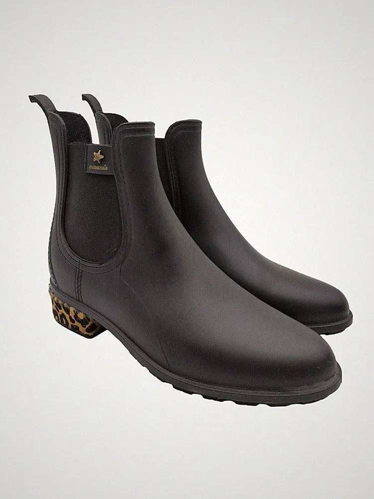 CUBANAS Gummistiefel Damen Stiefel Gr. DE 38 schwarz Casual-Look