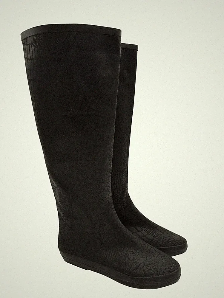 DäV Gummistiefel Damen Stiefel Gr. DE 39 schwarz Casual-Look