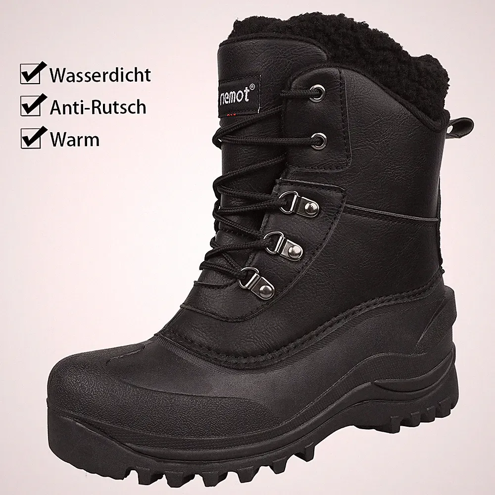 Damen Boots Stiefeletten Stiefel Schnür-Booty Winterstiefel Gefütterte Schuhe