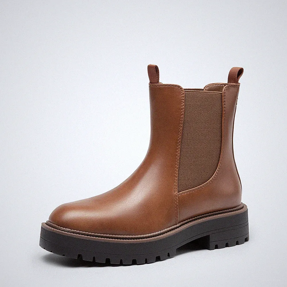 Damen Chelsea Stiefeletten mit quadratischer Zehenpartie, modisch, mit niedri...
