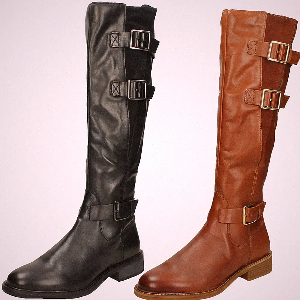 Damen Clarks "Cologne Up" Freizeit Leder Kniehohe Stiefel - D Passform