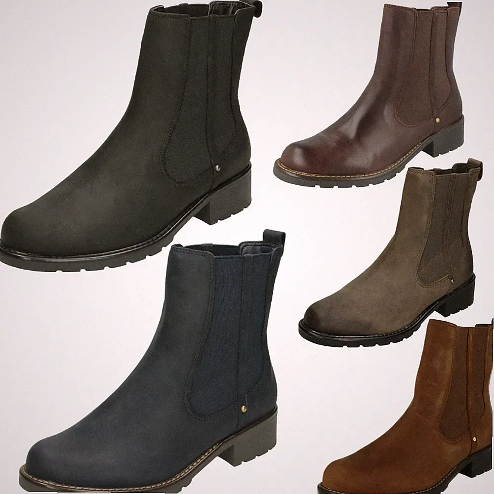 Damen Clarks "Orinoco Club" Freizeit Leder Stiefeletten - D & E Beschläge