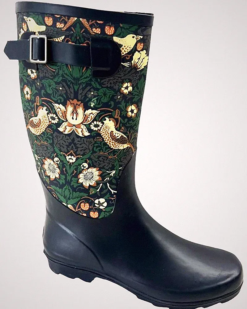 DAMEN DAMEN GUMMISTIEFEL REGEN BLUMEN GARTEN FESTIVAL STIEFEL GRÖßE UK 3–9
