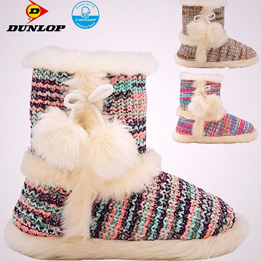 DAMEN DUNLOP MEMORY FOAM PLIPPER WINTERFELL SLIPPER WARM WINTER BOOTIE GRÖSSE