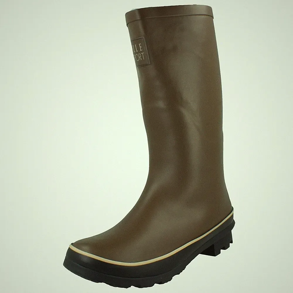Damen ELLE SPORT Hineinschlüpfen Gummistiefel Mit Warm Pelz Futter X1r283