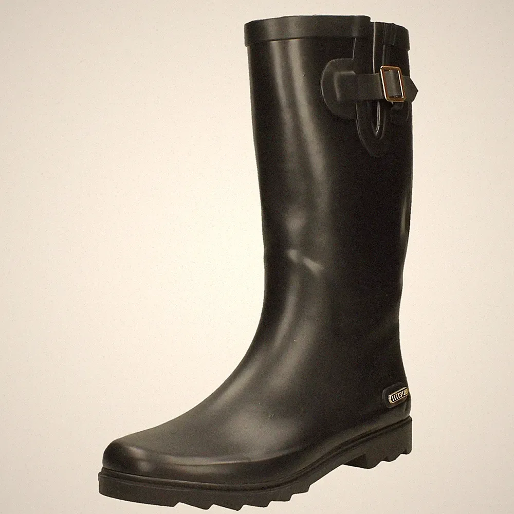 Damen Elle Sport Pull-On Warm Futter Wellington Boots Mit Schnalle "X1R280"